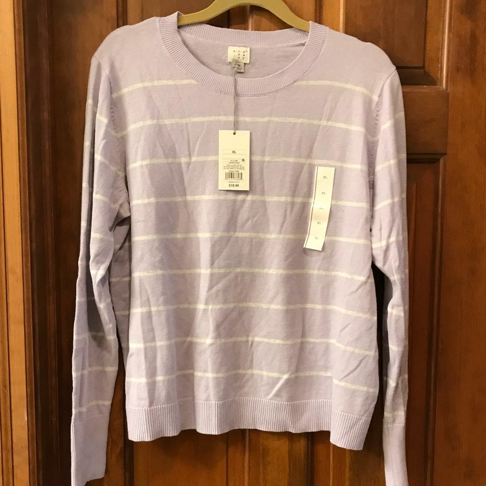 NWT Purple striped sweater